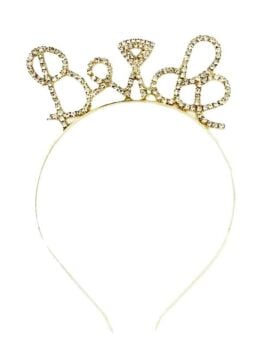 METAL TAŞLI TAÇ BRIDE GOLD