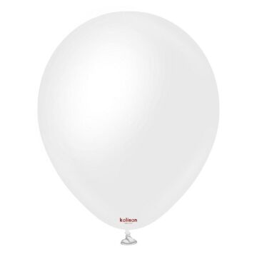 12'' OPAK SATİN KAR BEYAZ BALON 50 Lİ