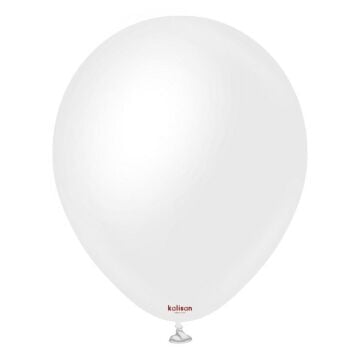 12'' OPAK SATİN KAR BEYAZ BALON 50 Lİ