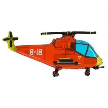 Helikopter Folyo Balon Kırmızı 30''