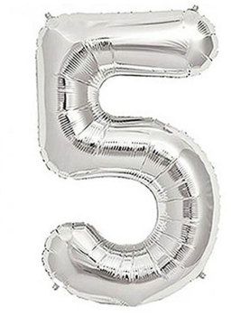 S/SHAPE FOLYO BALON RAKAM -5- GÜMÜŞ
