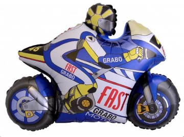 Motosiklet Folyo Balon Mavi 30''