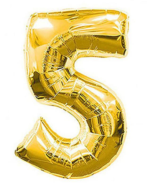 S/SHAPE FOLYO BALON RAKAM -5- ALTIN