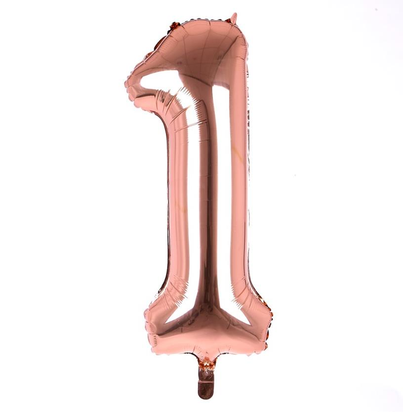 S/SHAPE FOLYO BALON RAKAM -1- ROSE GOLD