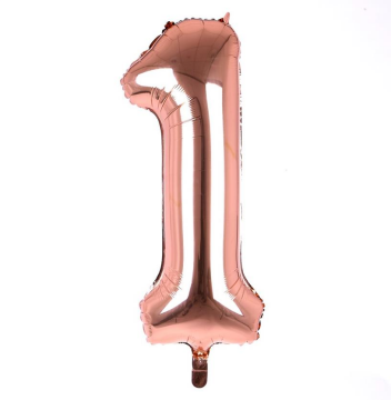 S/SHAPE FOLYO BALON RAKAM -1- ROSE GOLD