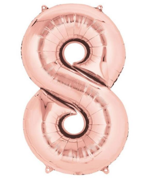 S/SHAPE FOLYO BALON RAKAM -8- ROSE GOLD