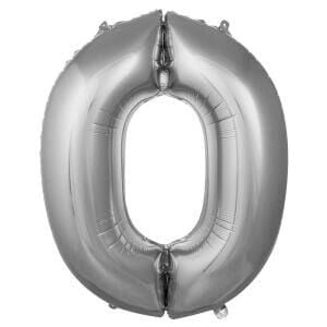 S/SHAPE FOLYO BALON RAKAM -0- GÜMÜŞ