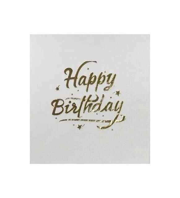 GOLD HAPPY BIRTHDAY VARAK BASKILI KAĞIT PEÇETE