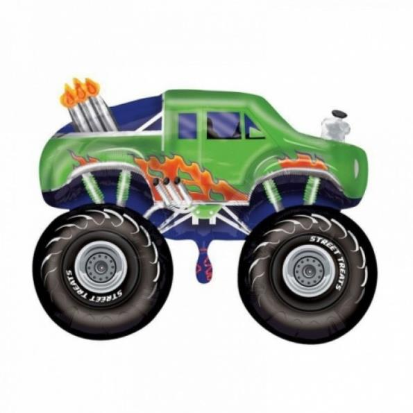 Canavar Kamyon Folyo Balon Yeşil Renk 90 Cm 36'' (Grabo)