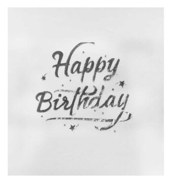 GÜMÜŞ HAPPY BIRTHDAY VARAK BASKILI KAĞIT PEÇETE