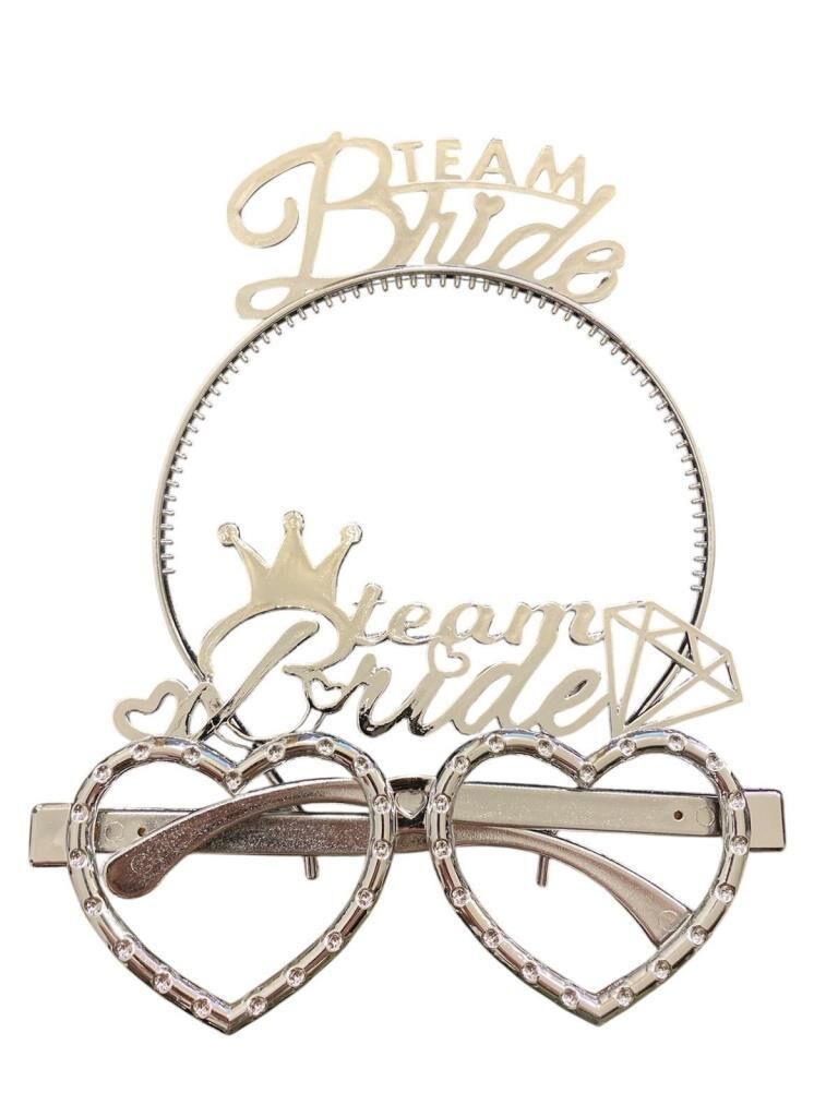 TEAM BRİDE GÖZLÜK-TAÇ SET (GÜMÜŞ)