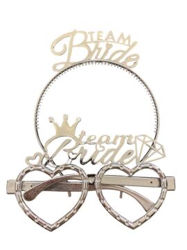 TEAM BRİDE GÖZLÜK-TAÇ SET (GÜMÜŞ)