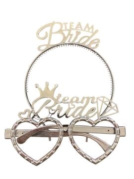 TEAM BRİDE GÖZLÜK-TAÇ SET (GÜMÜŞ)