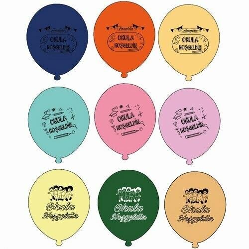 12'' 1+1 OKULA HOŞGELDİN BASKILI BALON