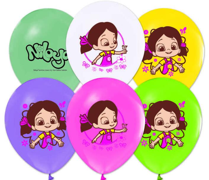 4+1 NİLOYA BASKILI PASTEL BALON