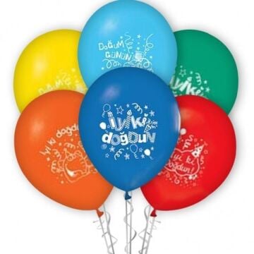 1+1 İYİ Kİ DOĞDUN KARIŞIK BASKILI BALON