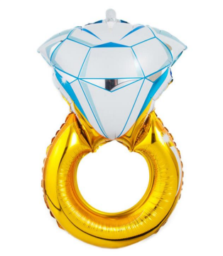 Tek Taş Yüzük Folyo Balon