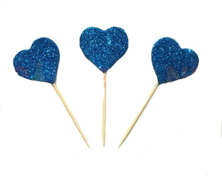 Simli Eva Kalp Kürdan Mavi (12 Li)