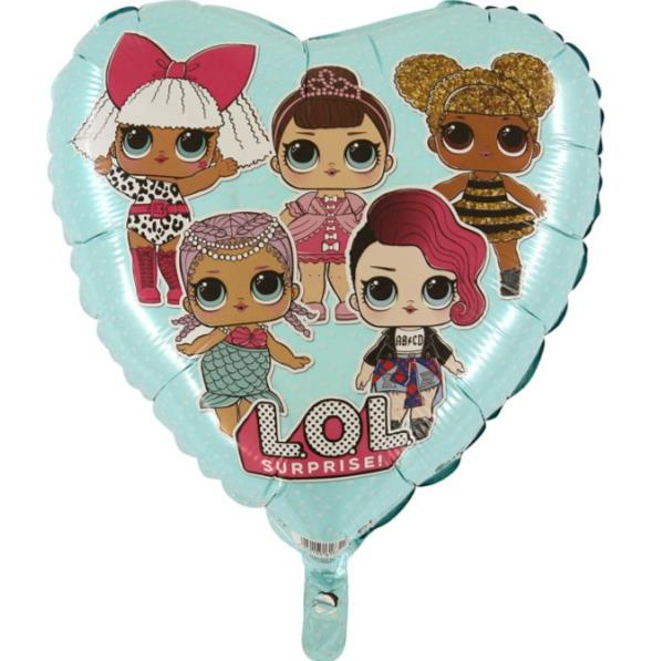 Lol-Surprise Su Yeşili Kalp Folyo Balon 45 Cm 18''