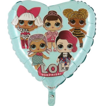 Lol-Surprise Su Yeşili Kalp Folyo Balon 45 Cm 18''