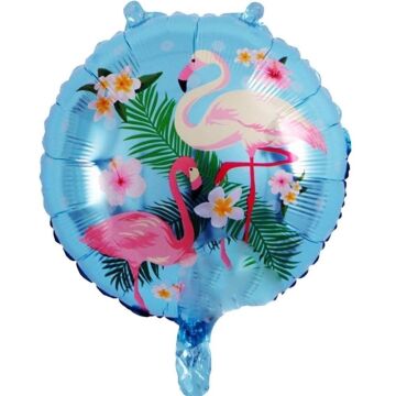 18'' MAVİ FLAMİNGO FOLYO BALON