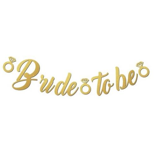KALİGRAFİ BANNER BRIDE TO BE GOLD