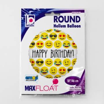 EMOJİ BİRTHDAY (18'' TWO SİDE) (PAKETLİ)