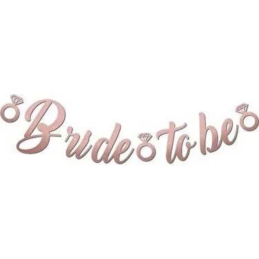 KALİGRAFİ BANNER BRIDE TO BE ROSE GOLD