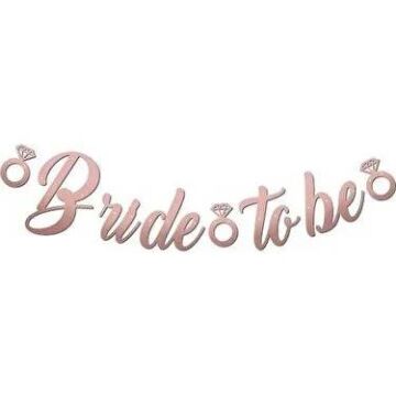 KALİGRAFİ BANNER BRIDE TO BE ROSE GOLD