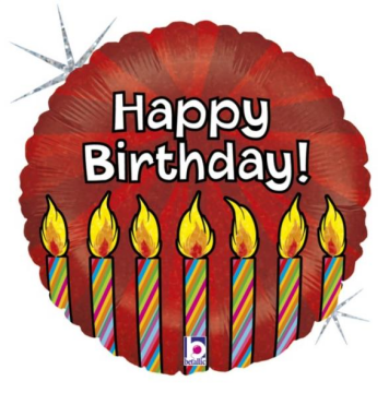 Candle Birthday Folyo Balon 45 Cm 18'' (Grabo)