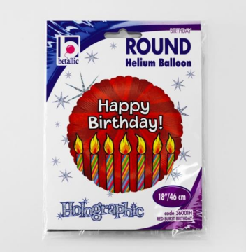 Candle Birthday Folyo Balon 45 Cm 18'' (Grabo)