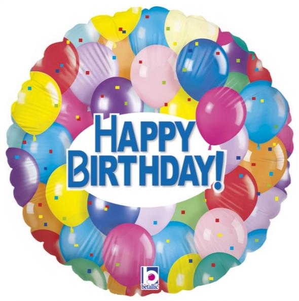 Party Ballons Birthday Folyo Balon 45 Cm 18'' (Grabo)