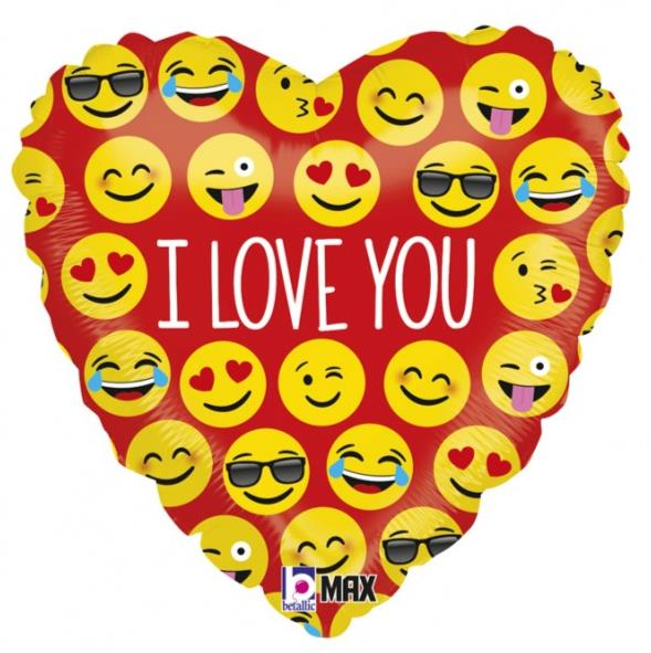EMOJİ LOVE (18'' TWO SİDE) (PAKETLİ)