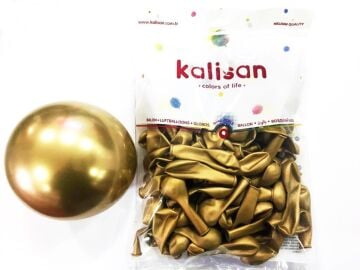 Krom Minik Balon Gold Renkli Paket 50 Adet 12 Cm 5'' (Kalisan)