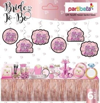 BRİDE SPİRAL TAVAN SÜSÜ 6 LI