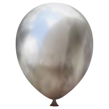 12'' KROM METALİK BEYAZ ALTIN BALON  ( H.G.)