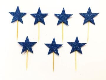 Yıldız Kürdan Eva Simli Mavi Renk 12 Adet