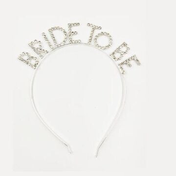 METAL TAŞLI TAÇ BRIDE TO BE GÜMÜŞ