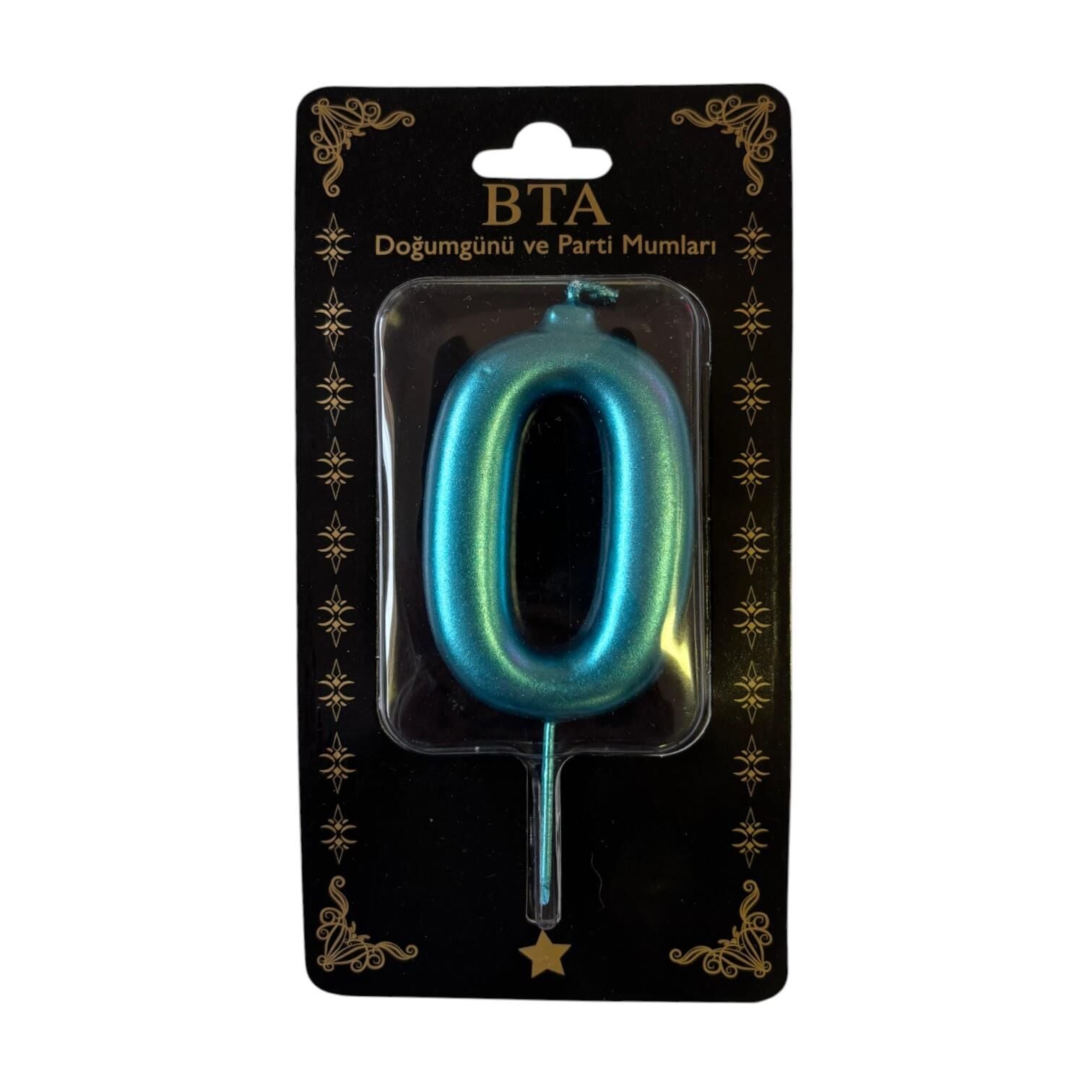 RAKAM MUM 8 CM MAVİ ''0''