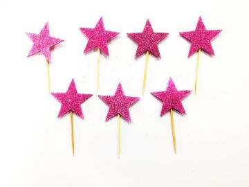 Yıldız Kürdan Eva Simli Pembe Renk 12 Adet