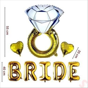 YÜZÜKLÜ BRIDE FOLYO SET BALON