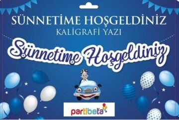 SÜNNETİME HOŞGELDİNİZ KALİGRAFİ BANNER