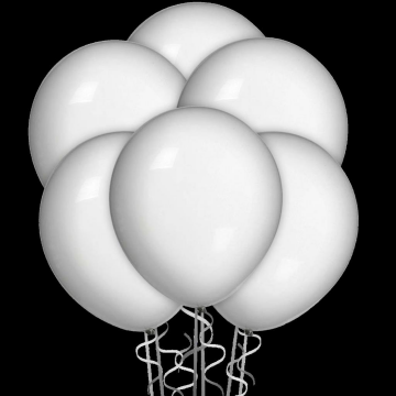 Beyaz Dış Mekan Süsleme Balonu 100 Adet 12'' (Hbk)