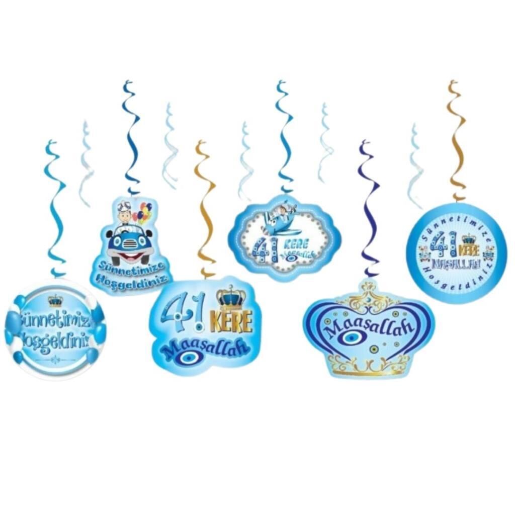 SÜNNET SPİRAL TAVAN SÜSÜ 6 LI