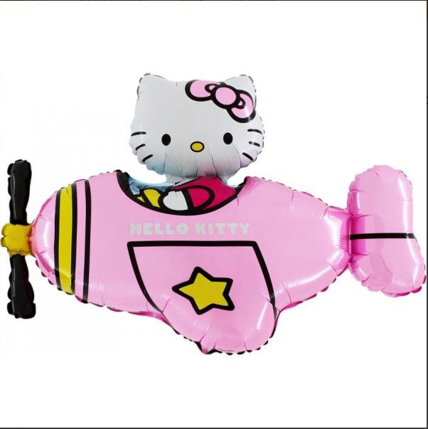 Hello Kitty Uçakta Folyo Balon Pembe 30''