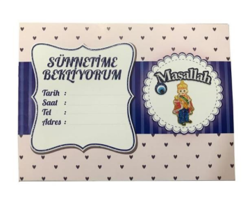 SÜNNETİME BEKLİYORUM DAVETİYE