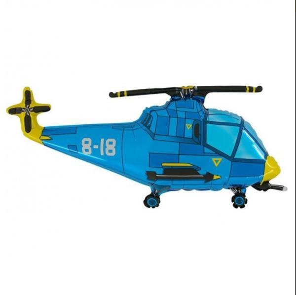 Helikopter Folyo Balon Mavi 30''