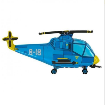 Helikopter Folyo Balon Mavi 30''
