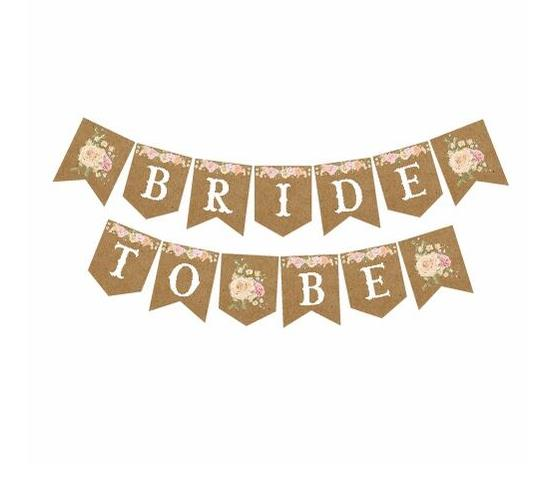 ZİKZAK BANNER BRİDE TO BE CRAFT ÇİÇEKLİ