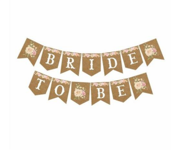 ZİKZAK BANNER BRİDE TO BE CRAFT ÇİÇEKLİ